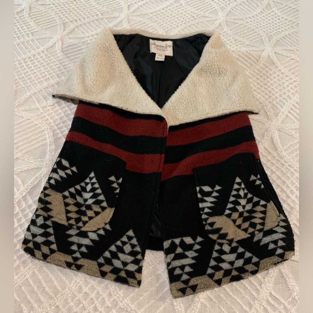 American Rag Black, Cream & Red Vest